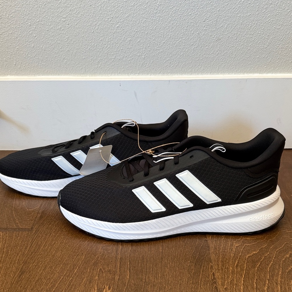 Adidas Men's Black and White Athletic Shoes